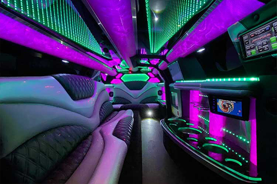 bar on the limo